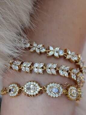 Society Bracelet Crystal Trio in 316L Stainless Trio by KC Chic Designs